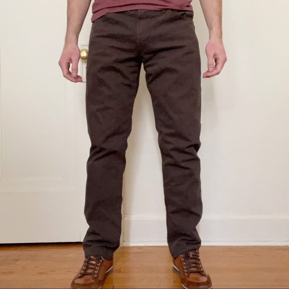AG Jeans The Graduate Suede Stretch Pant Coffee Brown Men’s 31x32 - Picture 1 of 9
